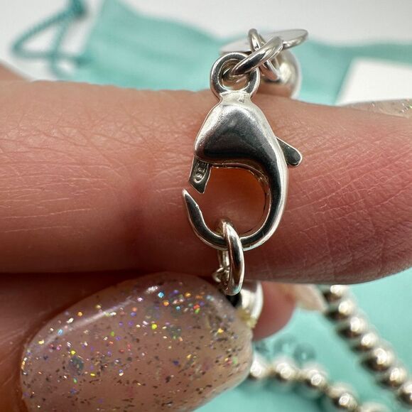 Authentic Tiffany & Co. Graduated Sterling silver ball necklace! - Picture 4 of 11